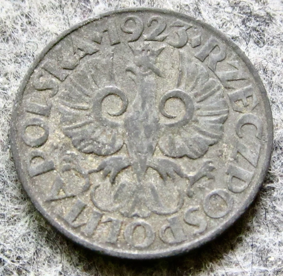 POLAND 1941 - 1944 WWII GERMAN OCCUPATION DATED AS 1923 20 GROSZY, ZINC - Image 4 of 4