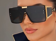 Gafas De Sol Lentes Para Mujeres Grande Elegante Sunglasses Women Female Large