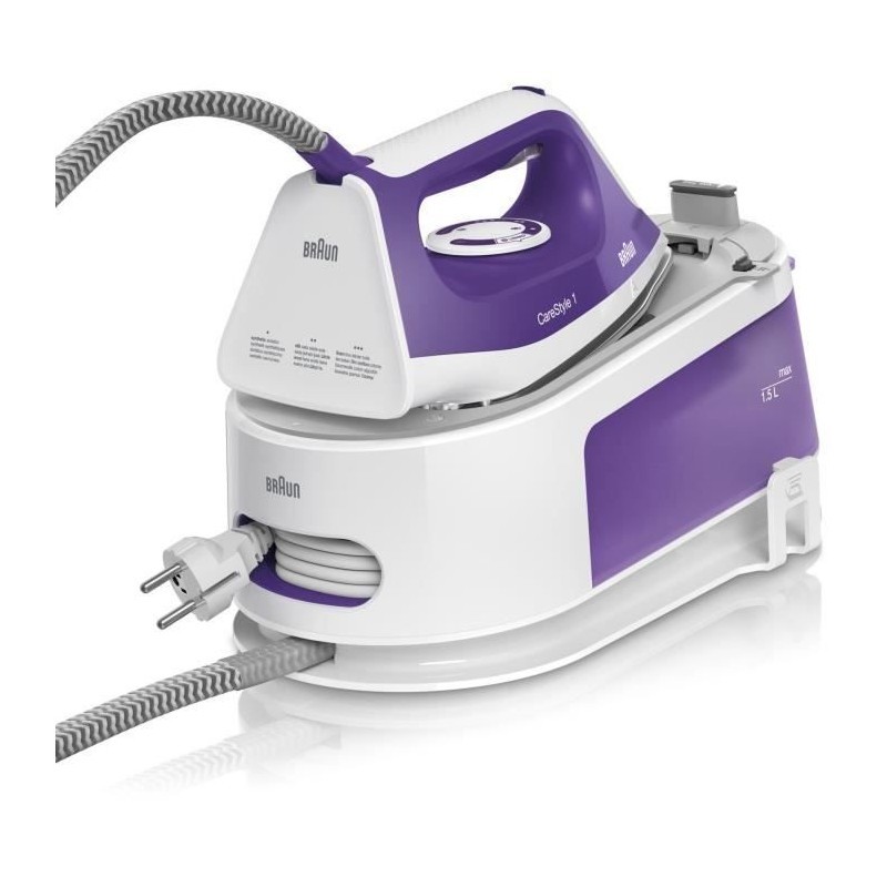 Centrale vapeur puissante Braun avec réservoir 1,5 L pour éliminer les plis difficiles