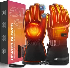 Unisex heated gloves, rechargeable touchscreen hand warmers