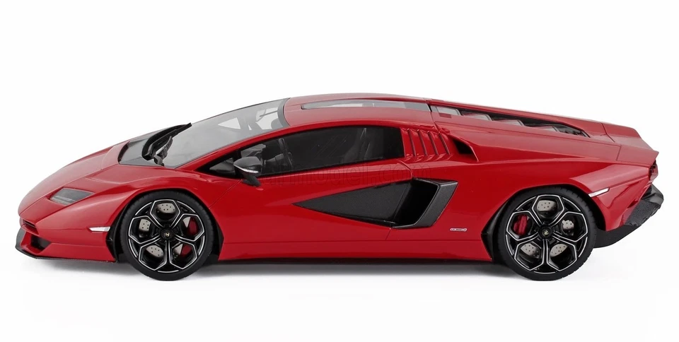 Truescale 1/18 Lamborghini Countach LPi 800-4 2021 Rosso Mars - Red TS0554 - Image 3 of 4