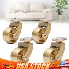 Universal Antique Brass Ball Swivel Wheels Caster for Furnitures Pack of 4 SALE