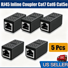 5PCS RJ45 Inline Coupler Cat6 Cat5e Cat5 Ethernet LAN Cable Extender