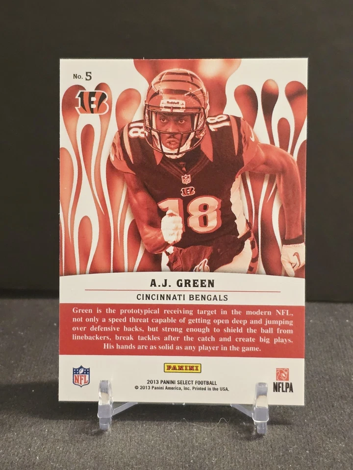 2013 Panini Select Hot Stars A.J. Green #5 Blue Cincinnati Bengals - Image 2 of 3