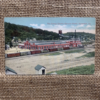 #ad Gurney Electric Elevator Works Honesdale Pennsylvania PA Unposted Postcard $8.95