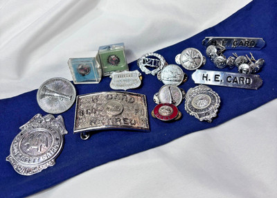 Vtg Baltimore County Fire Department Lot Belt Buckle Pins & Buttons
