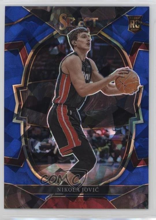 2022 Panini Select Concourse Blue Cracked Ice Prizm Nikola Jovic #91 Rookie RC
