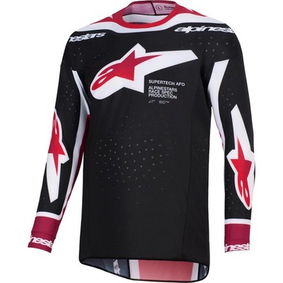Alpinestars MX Jersey Supertech AFD Vista - Schwarz/Rot/Weiß