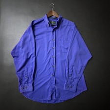 Vintage Orvis Shirt Mens Large Blue 100% Nylon Performance Casual Relaxed Y2k