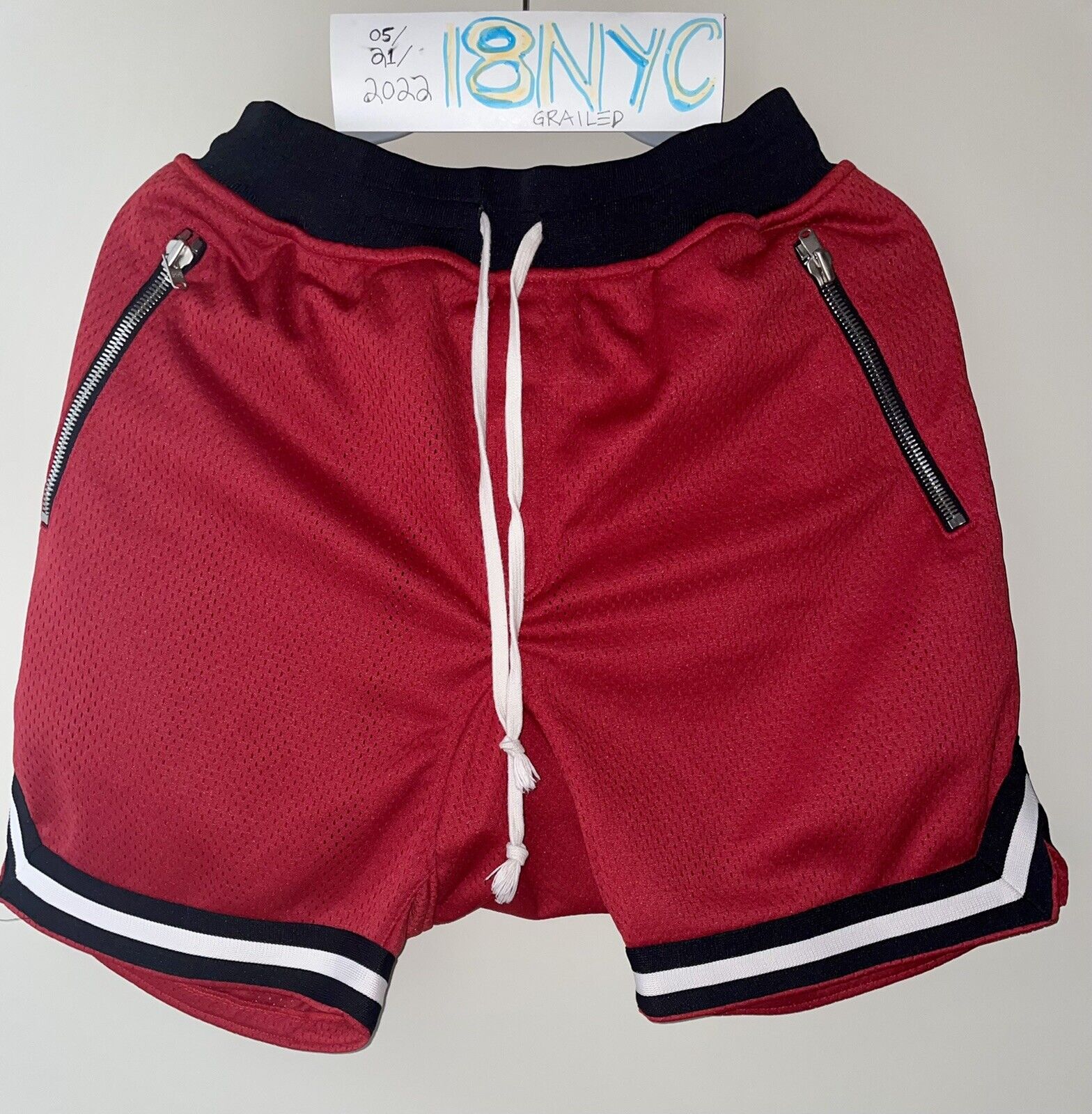 Rare FEAR OF GOD Fifth Collection Red Drop Mesh Shorts Jerry Lorenzo FOG sz  S