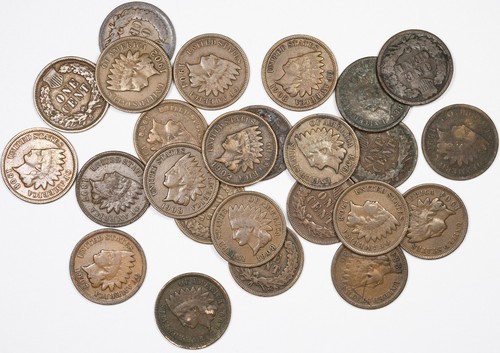 New ListingLot Half Roll (25) 1859-1909 Mixed Dates Indian Head Penny - Exact Coins Shown!