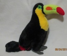 Toucan Black parrot plush Toys R Us 2016 Tropical FAO Schwarz 13"