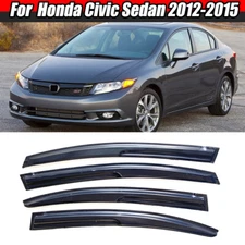 For Honda Civic Sedan 2012-2015 JDM Mugen Style Wind Deflector Visor Rain Guard