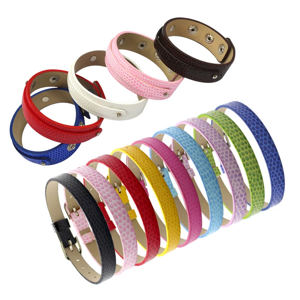 1 Set Diy Letter Wristbands Simple Wristbands Leather Bracelet Women