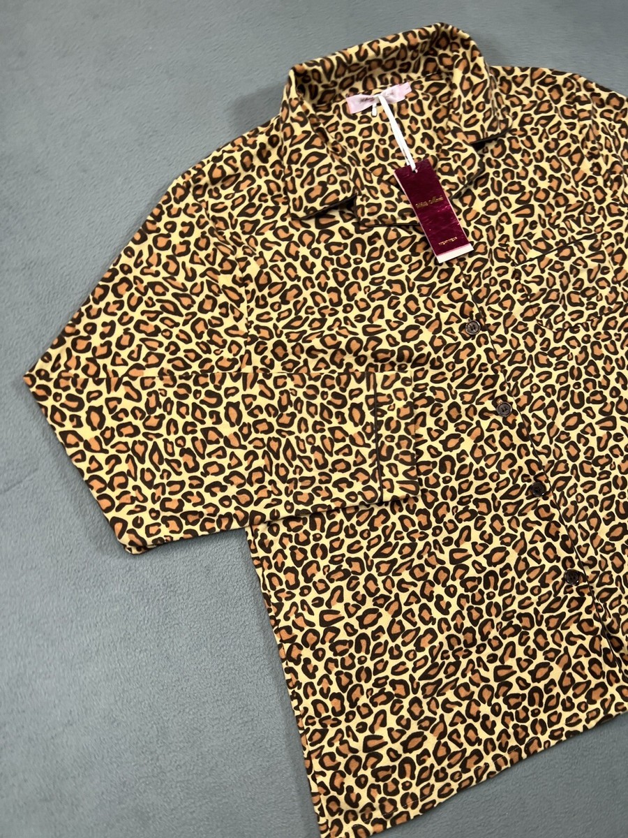 White Mark NWT Sleep Wear PJ Shirt Top Womens L Brown
