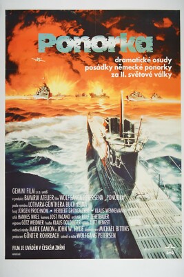 DAS BOOT  THE BOAT 23x33 Original RARE Czech movie poster 1981 WOLFGANG PETERSEN