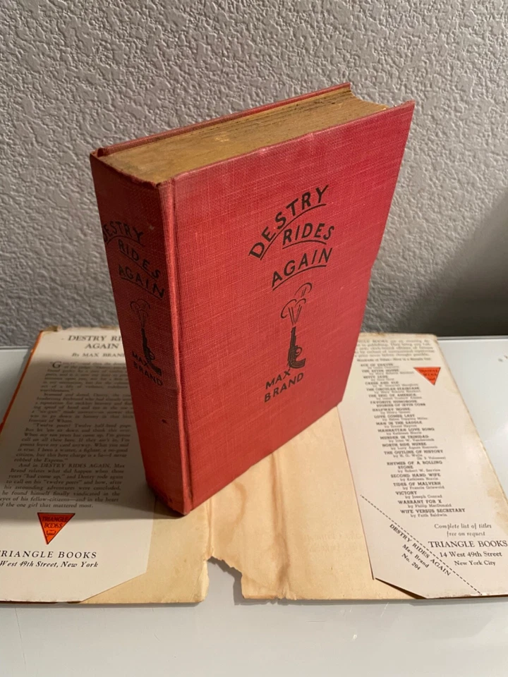 Destry Rides Again by Max Brand 1941 Triangle Books Vintage hardcover w/DJ - Image 4 of 4