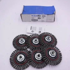 6 Pack Norton Stringer Bead Knot Wire Wheel Brush 4" x .02" x 5/8" 66252840467