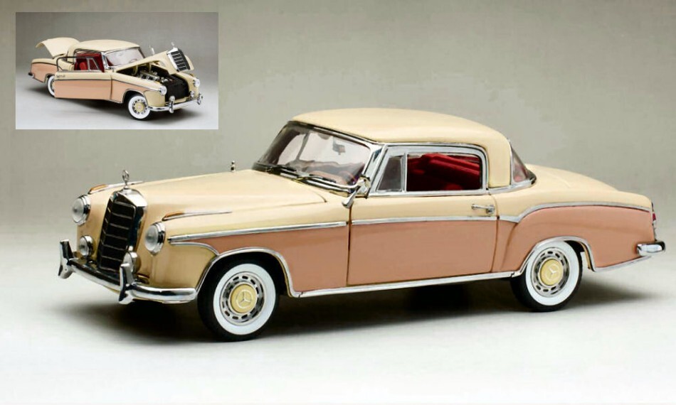 SunStar MERCEDES 220 SE COUPE' (W128) LIGHT BEIGE/ROSA 1:18 | eBay.de