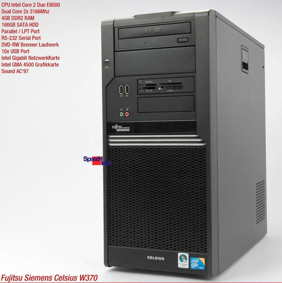 FSC Fujitsu Siemens Celsius W370 Computer Workstation PC D2817 Parallel LPT Port - Image 2 of 4