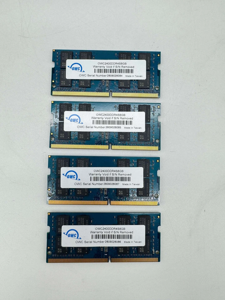 iMac 32GB OWC 2400MHz DDR4 SO-DIMM PC4-19200 CL17 Quadruple Memory Kit (4x 8GB) - Bild 2 von 3