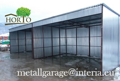 6x5 H:2.8 CARPORT Container Überdachung Abstellplatz Doppelcarport Blechhalle*