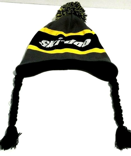 Childrens Ski Doo Winter Knit Hat Pom 