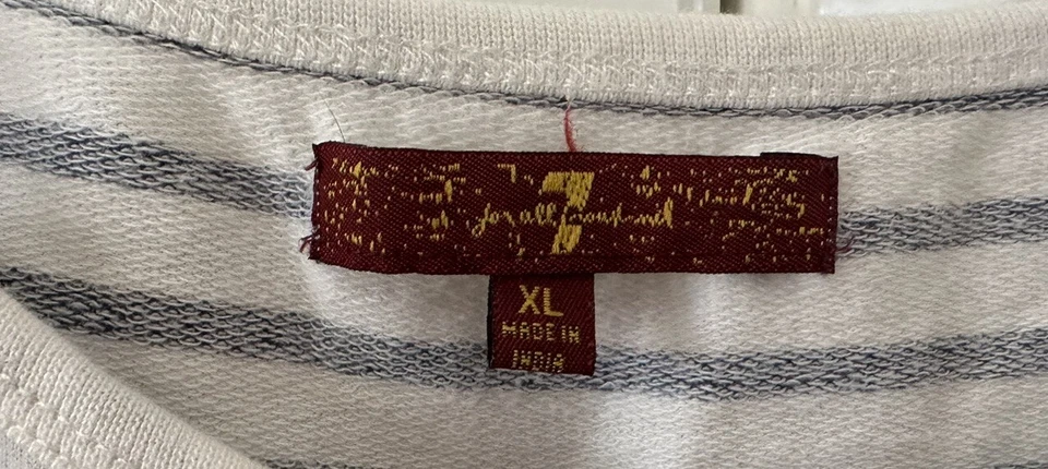 Bermuda Romper Listrada Júnior Feminina Seven For All Mankind Tamanho XL - Imagem 2 de 4