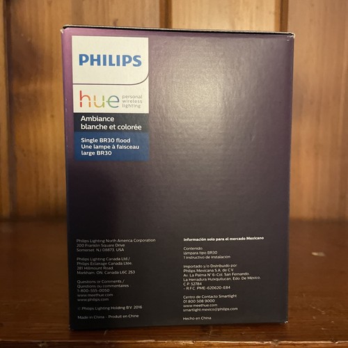 NEW Philips Hue White & Color Ambience BR30 LED Bulb E26 - 2000K to 6500K (ob) - Picture 3 of 7