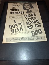 Trudy Richards I Don't Mind Rare Original Promo Poster Ad Framed!