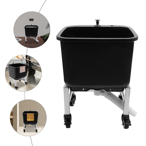 Freestanding Floor Mop Sink, Plastic Mop Basin, Household Mop Buckets - Picture 1 of 15