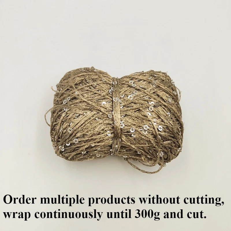 50g/1.76oz Sequin Sparkle Yarn Paillette Thread Line Hand Crochet & Knitting - Image 2 of 4