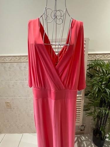 New Size 2XL (24) Nina Leonard (QVC) Short Sleeve Crossover Maxidress - Picture 2 of 9