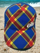 Nike 6.0 Youth Trucker Hat Chris Hotz Snapback Mesh Blue Yellow Red Plaid