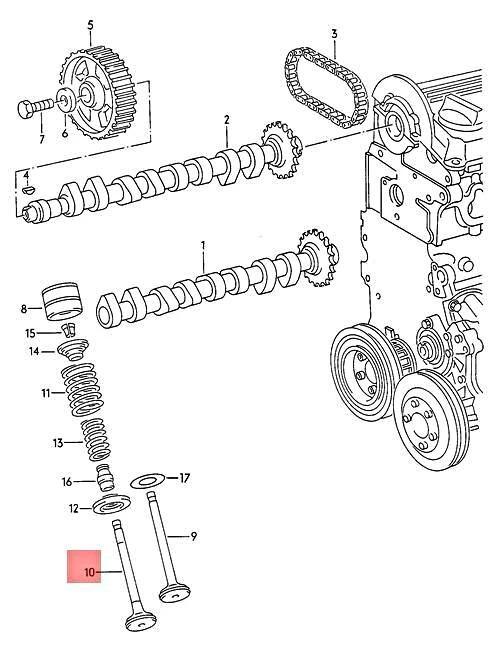 Válvula de escape original AUDI VW SEAT 100 Avant Quattro 80 90 A6 S6 051109611B Foto 2 de 2