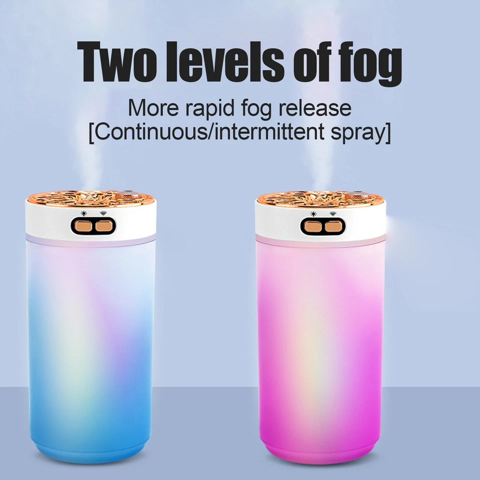 Mini Car Humidifier Air Purifier Freshener Led Aroma Essential Oil Diffuser - image 4 of 4