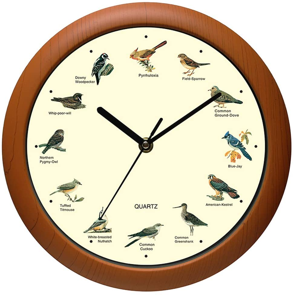Benail Singing Bird Wall Clock 12 Inch with New Design of the Bird