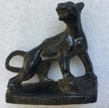 Chicago Illinois Brookfield Zoo Black Panther Figure  3½"x3½" Mold-A-Rama