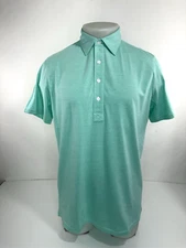 CRIQUET - NEW w TAG - Organic Cotton Austin Mens M Green Short Sleeve Polo Shirt