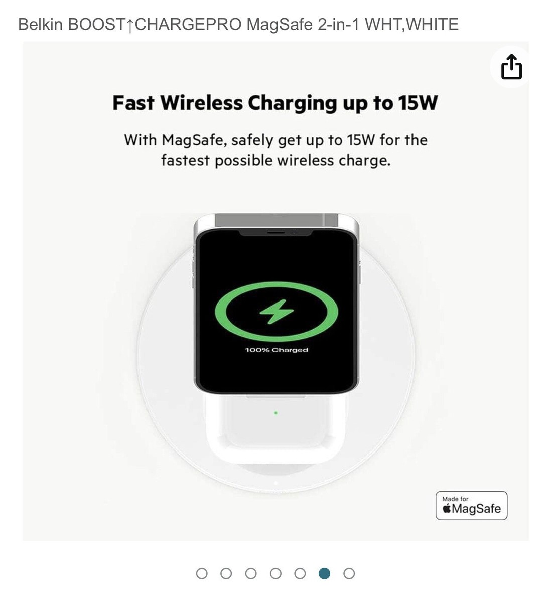 Belkin Boost Charge Pro 2-in-1 Wireless Charger Stand w