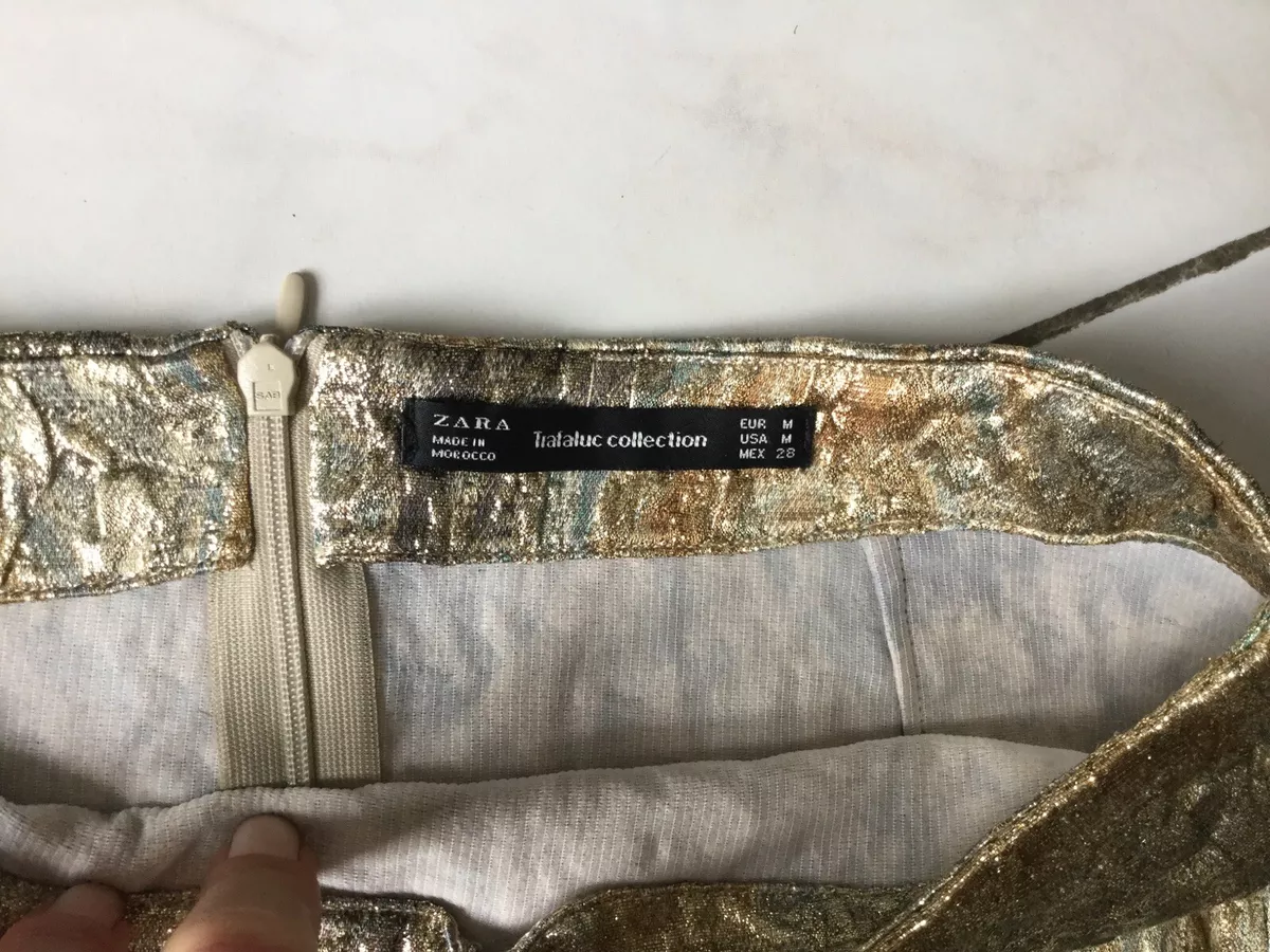 Jupe top dorée zara
