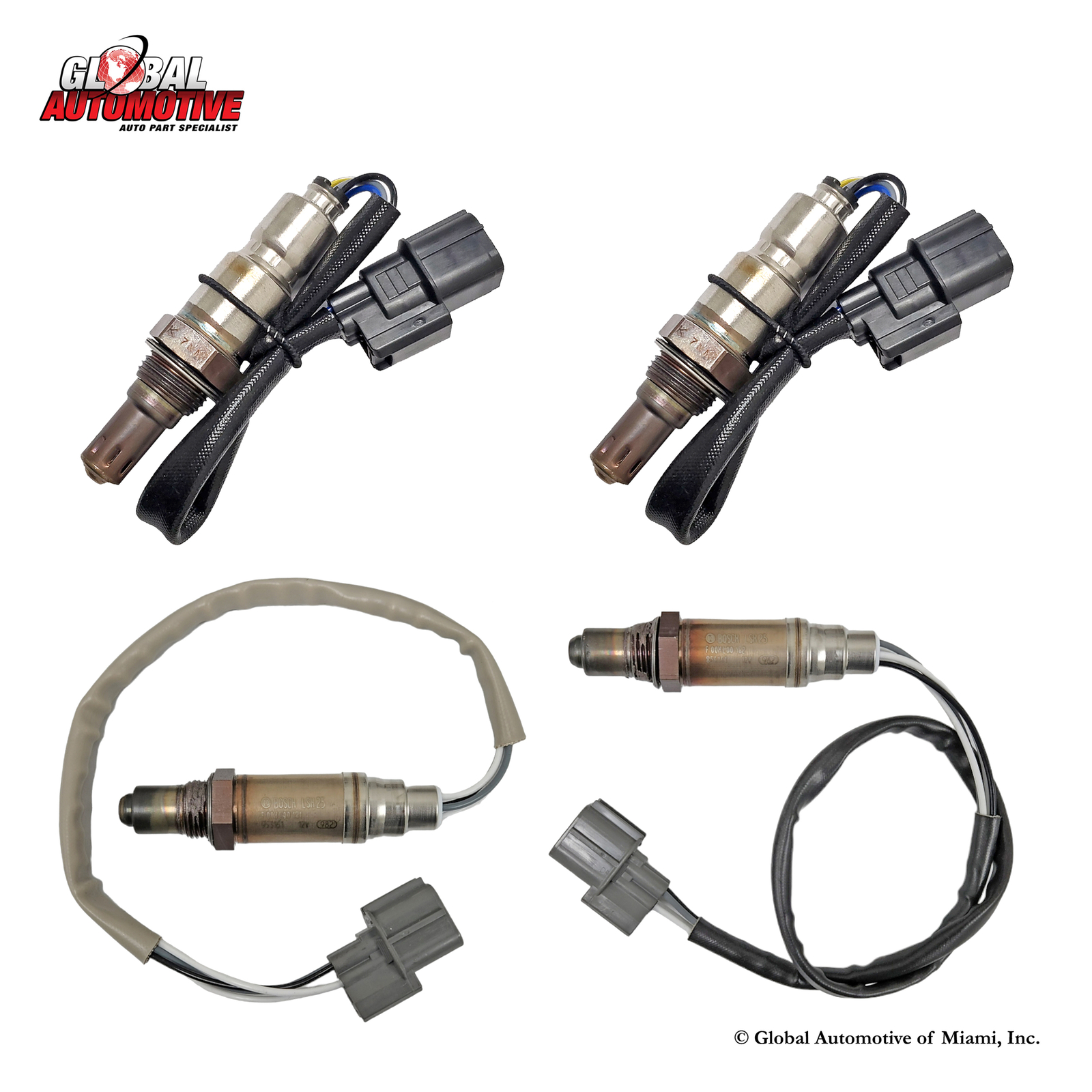 Set of 4 Bosch Oxygen O2 Sensor for 2007-2010 Honda Odyssey Van V6 3.5L