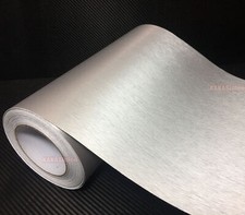 12inch Wide Silver Car Pvc Metal Brushed Aluminum Vinyl Wrap Sticker Tape Strips