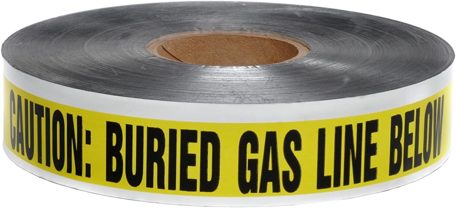 Lot Of 3 Caution Buried Gas Line Below 2" x 1000' Yellow Detectable ...