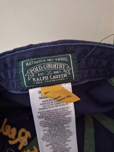 Polo Ralph Lauren Baseball Cap Hat Rod Reel 1967 Anglers Club Blue Twill Fishing - Picture 3 of 7