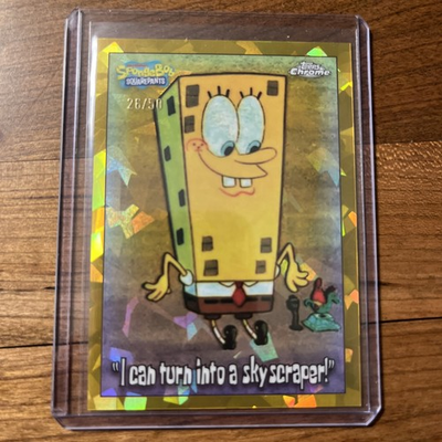 #ad #ad 2025 Topps Chrome SpongeBob Sapphire I can turn into a skyscraper Gold 50 $59.99