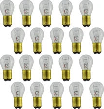 20 Pack! 1034 12V 32/4CP Clear DUAL ELEMENT Light Bulbs - Tail/Signal/Brake
