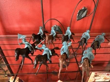 Vintage Marx Fort Apache 9 Mounted Cavalry With Horses