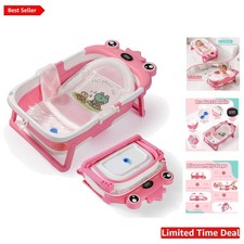 Travel-Friendly Baby Bath Tub, Collapsible Design with Safe Temperature Monitor