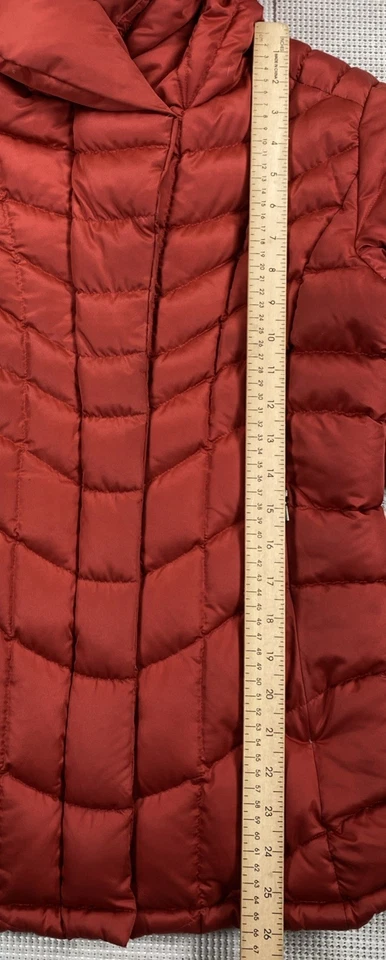 Patagonia Downtown Loft Jacket Hooded Down Full Zip Snap Red Women’s Small - Image 4 of 4